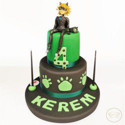 Uğur Böceği ve kara kedi Pasta