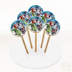 Süper Kahramanlar Resimli Kurabiye 6 Adet