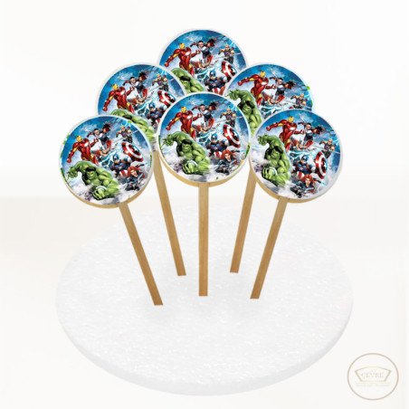 Süper Kahramanlar Resimli Kurabiye 6 Adet