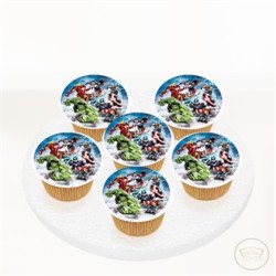Süper Kahramanlar Resimli Cupcake