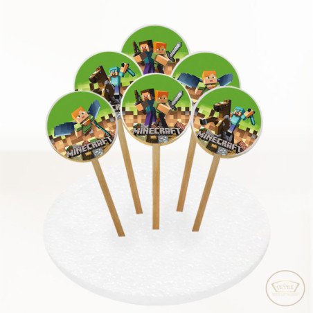 Minecraft Resimli Kurabiye 6 Adet
