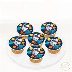 Astronot Resimli Cupcake