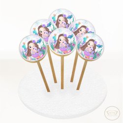 Deniz Kızı Resimli 1 Yaş Kurabiye 6 Adet