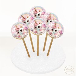 Unicorn Resimli Kurabiye 6 Adet