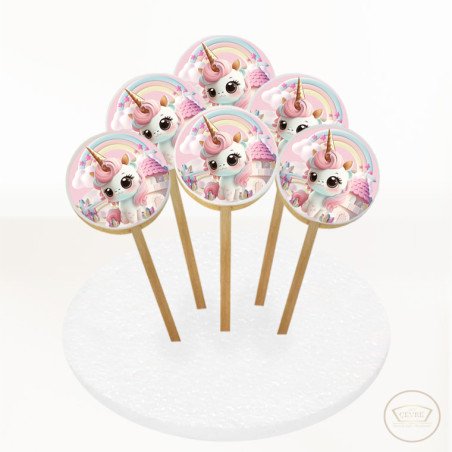 Unicorn Resimli Kurabiye 6 Adet