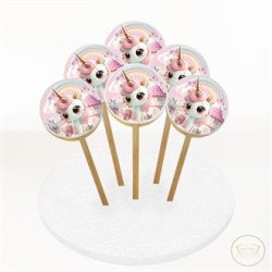 Unicorn Resimli Kurabiye 6 Adet