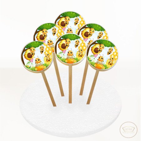 Sevimli Arılar Resimli Kurabiye 6 Adet