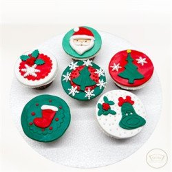 Yılbaşı Cupcake Şeker Hamurlu