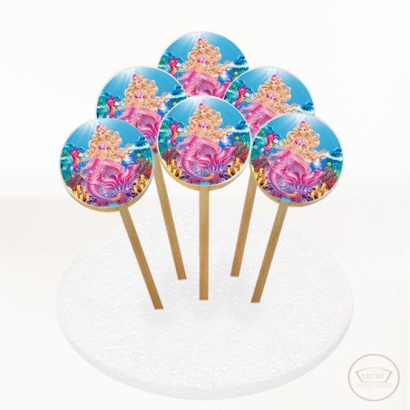 Barbie Deniz Kızı Resimli Kurabiye 6 Adet