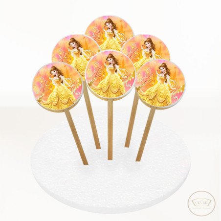 Prenses Belle Resimli Kurabiye 6 Adet