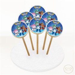 Robocar Poli Resimli Kurabiye 6 Adet