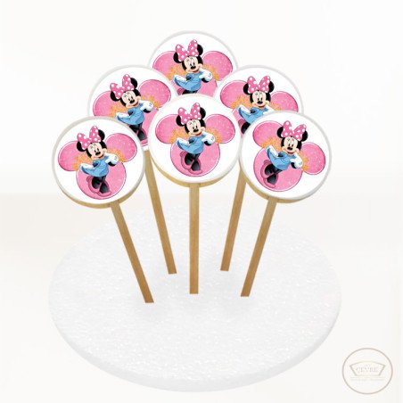 Minnie Mouse Resimli Kurabiye 6 Adet