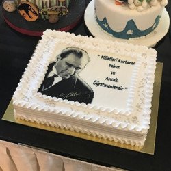 Öğretmenler Günü Resimli Pasta