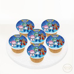 Robocar Poli Resimli Cupcake